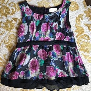 Feri C Floral Layered Top